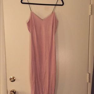 Windsor Pink Suede Midi Dress