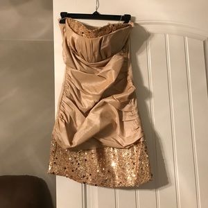 Gold formal dress