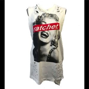Marilyn Monroe ratchet distress t-shirt