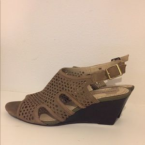 Olive green wedges