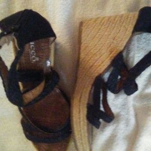 Wedge heels color black