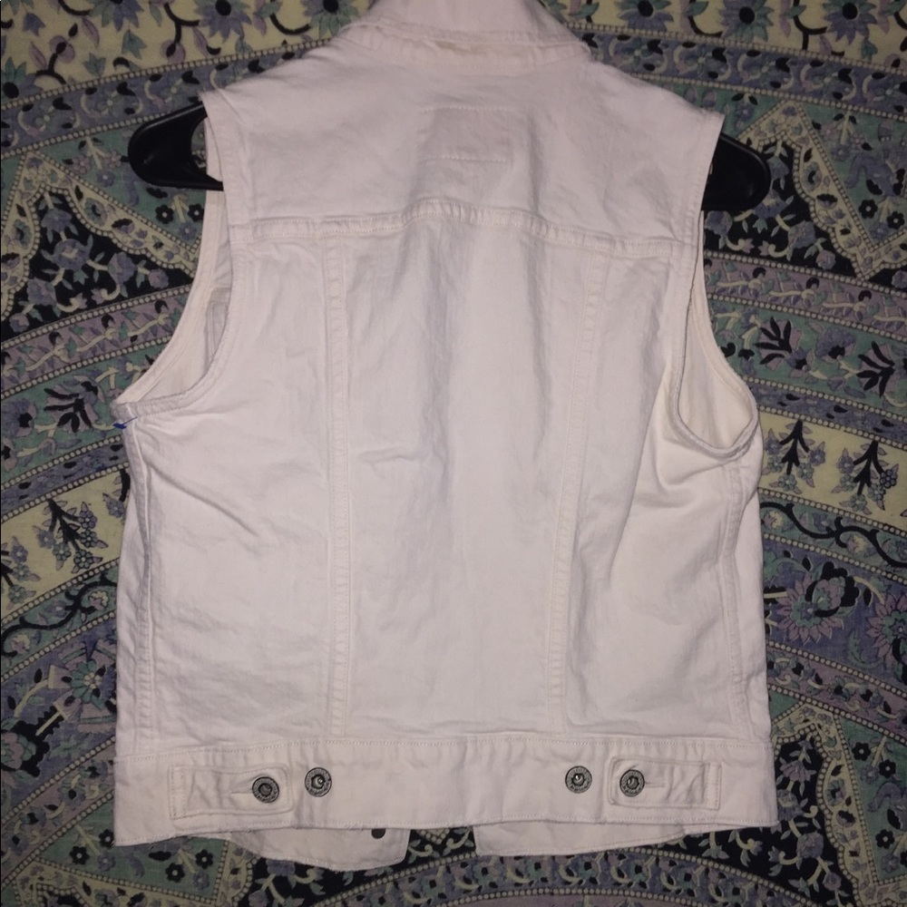 Levis White Jean Vest
