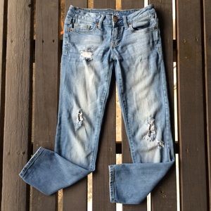 Aeropostale Bayla Skinny Crop Jeans