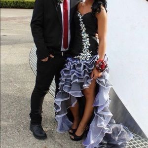 Size 0/1 CUSTOM Black and White Prom Dress