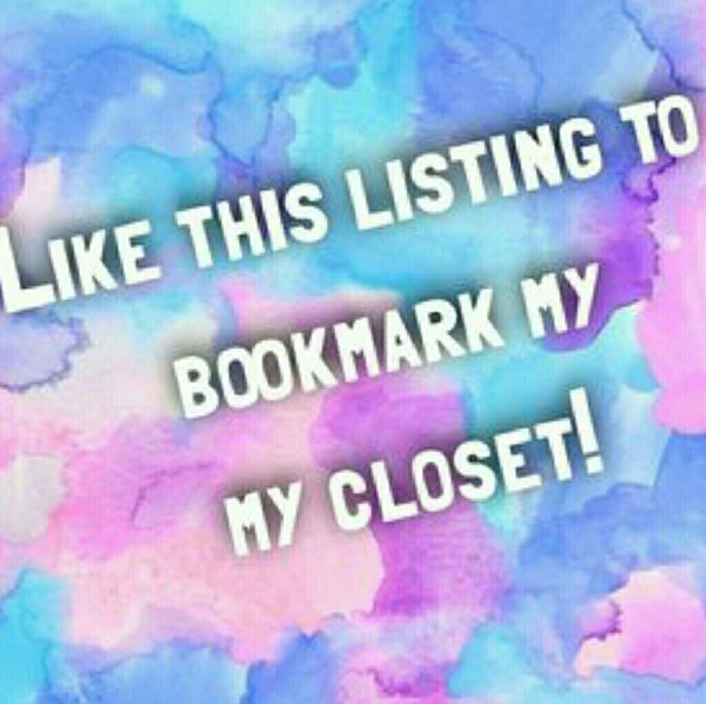 Like this listing to bookmark my closet