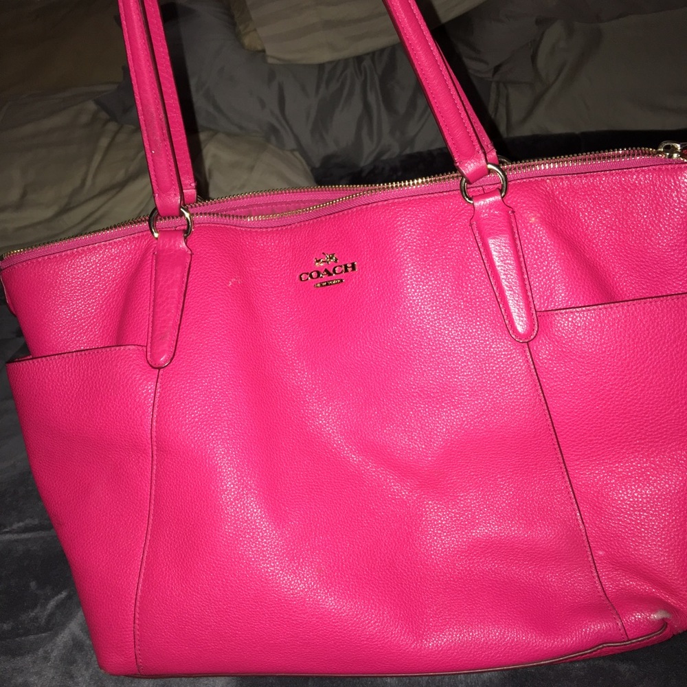 Hot pink Ava coach bag