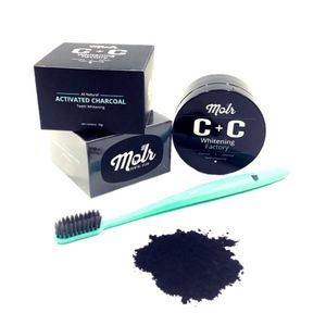 Coconut Charcoal Teeth Whitening Powder Set
