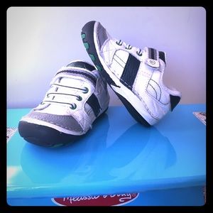 Stride rite 5w navy white green toddler shoe