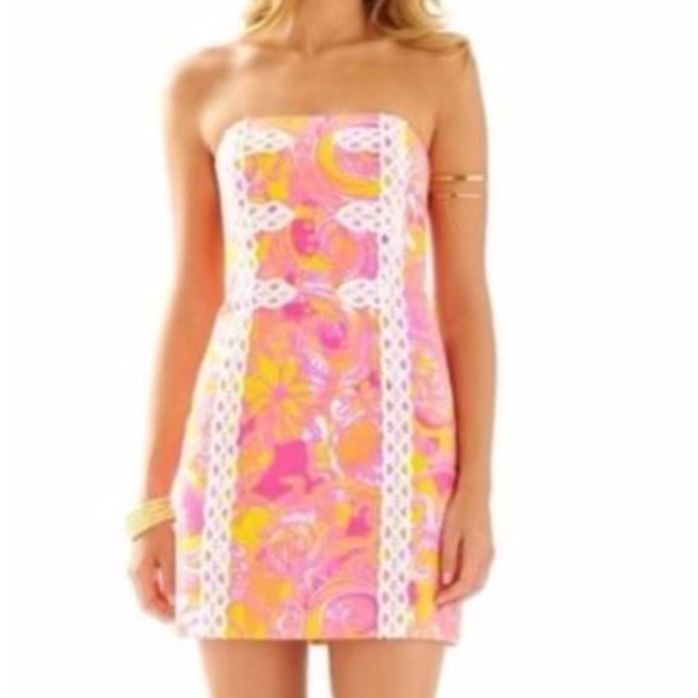 Tansy Strapless Dress Sunshine Yellow Sea NWT