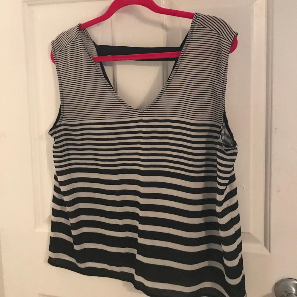 Black and white striped tank top from the limited