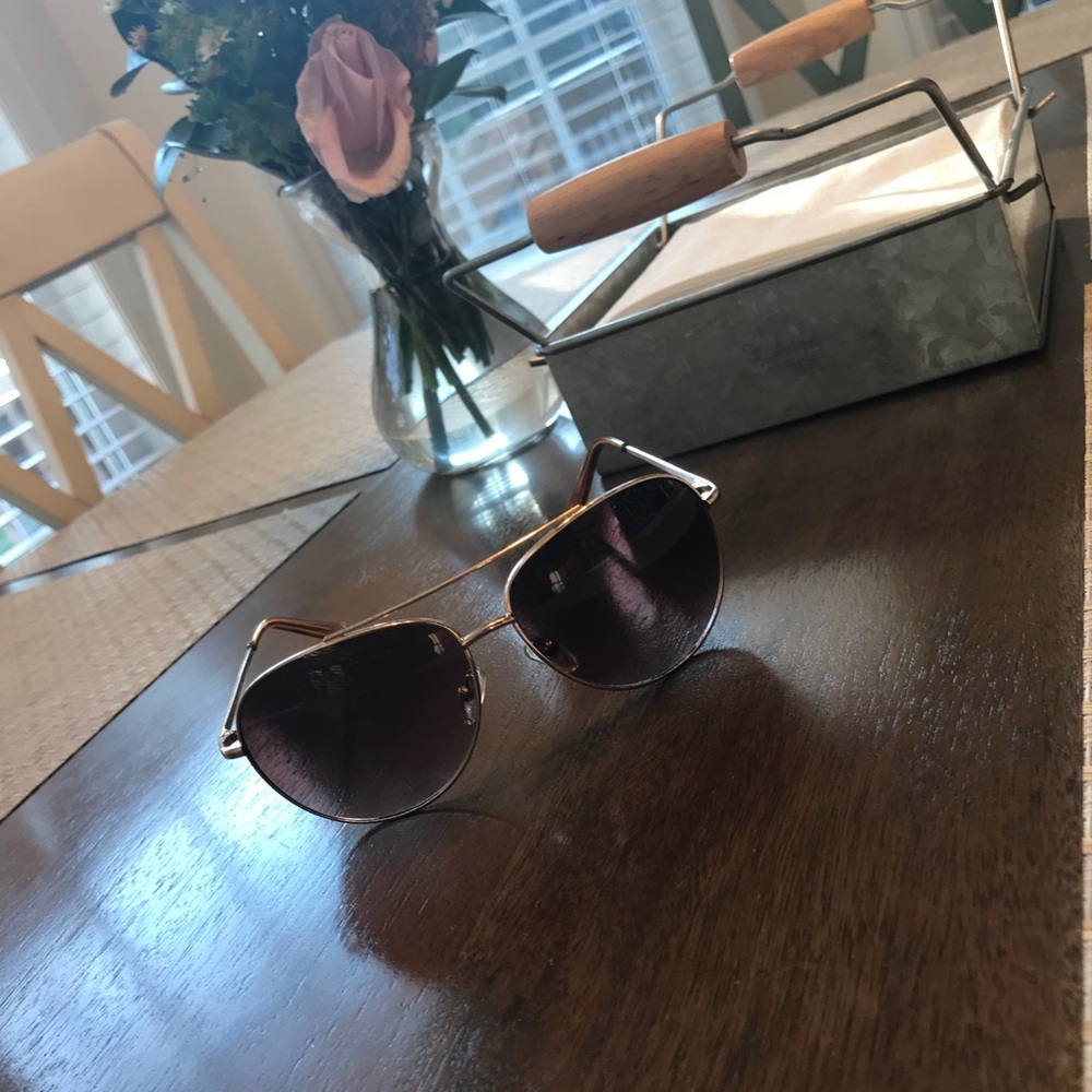 Micheal Kors Gold Aviator Sunglasses