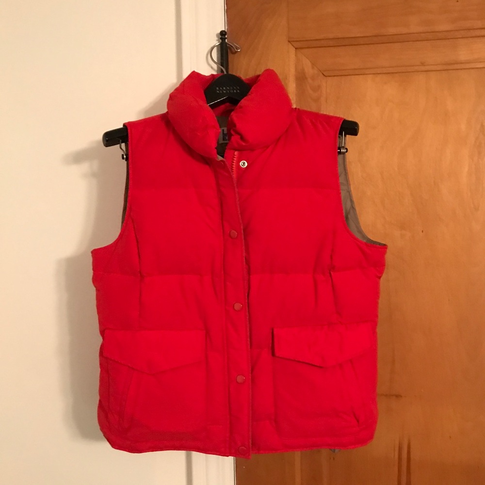 Lands' End Red Puff Vest