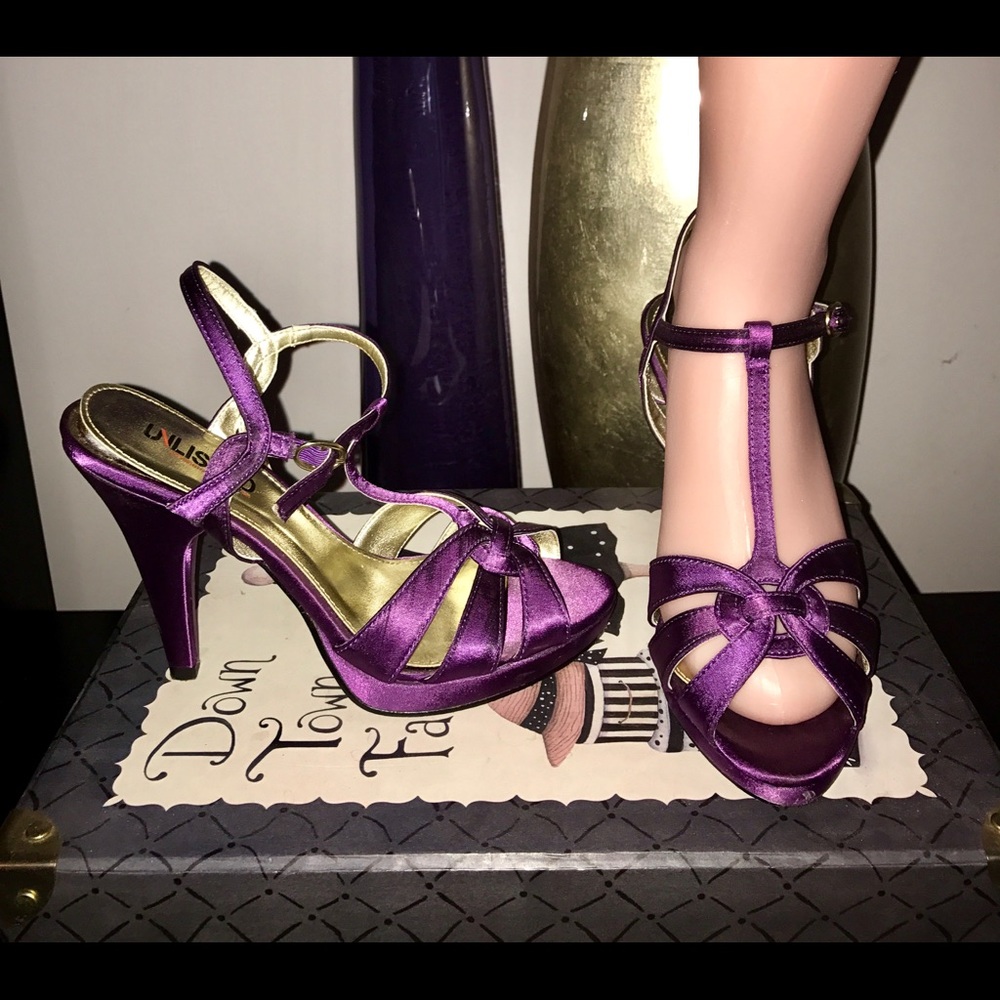 Purple Satin Bridesmaid Heels