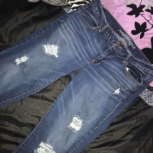 Distressed American Eagle Jeans.