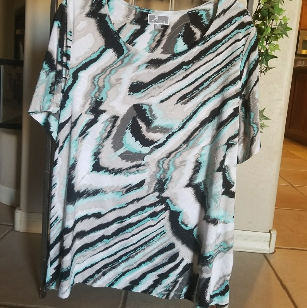 JM Collection Tie Die Top