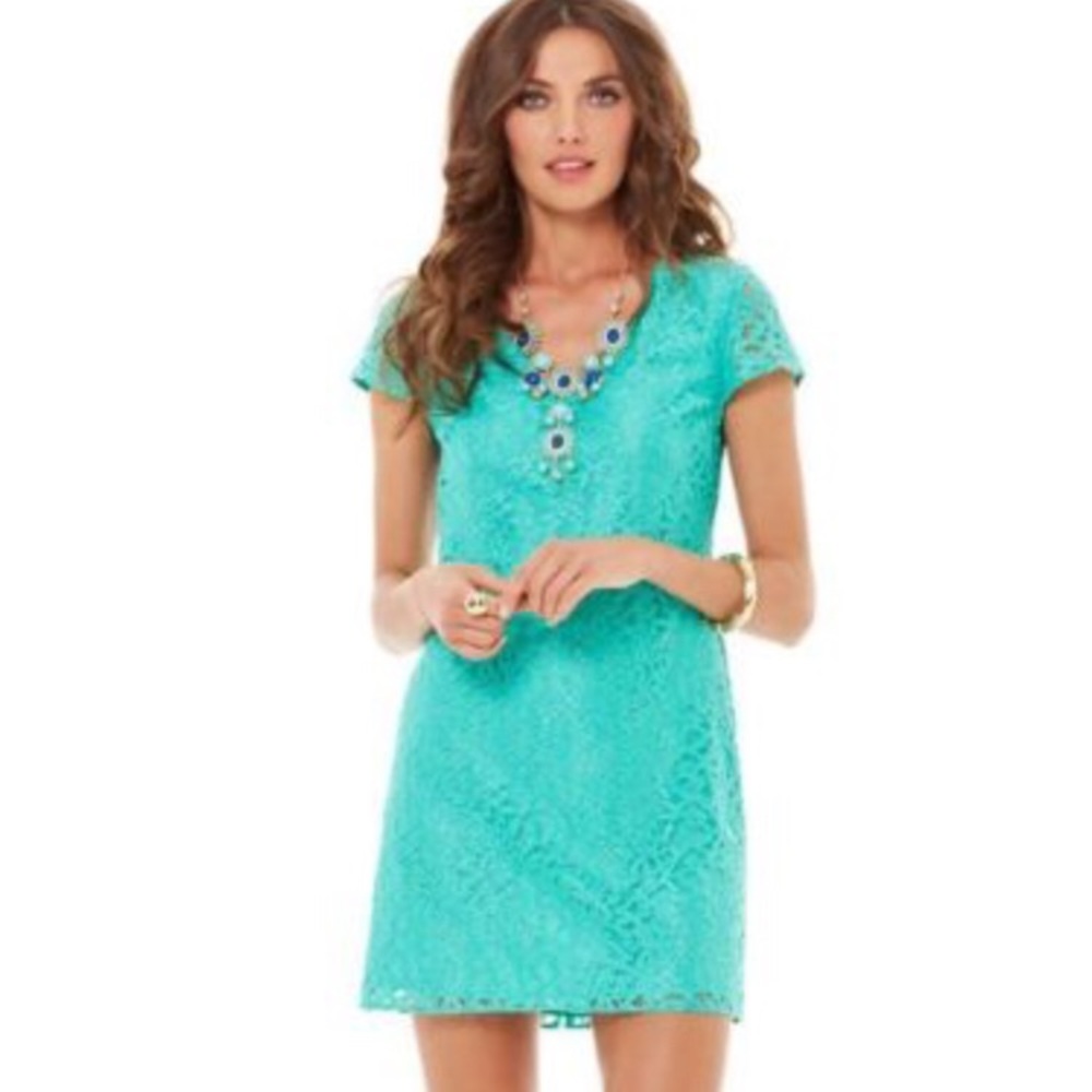 Pulitzer Erica Metallic Lace V-Neck Dres