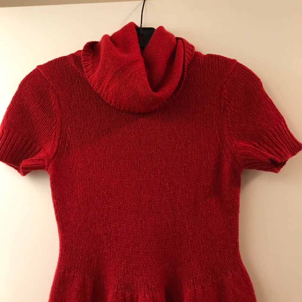 Banana Republic Red Turtleneck Dress