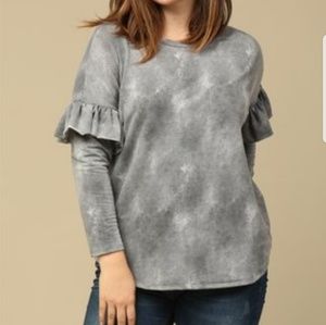 SIZE 1X MISIA LAYERED SLEEVE TUNIC