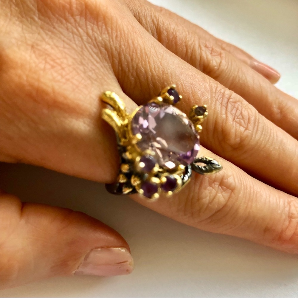 Ametist 925 Sterling Silver Ring