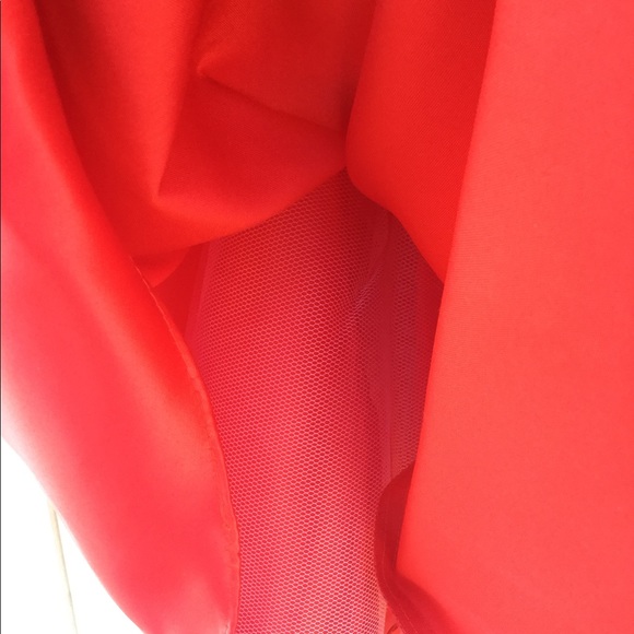 Red satin sequined holiday formal dress 6 - Picture 5 of 5