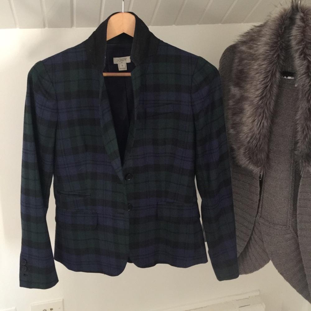 J. Crew Blackwatch Plaid Blazer