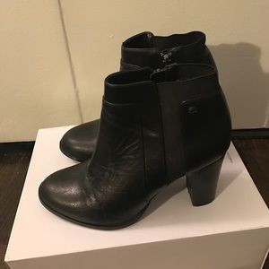 Black booties 3.5 inch heel