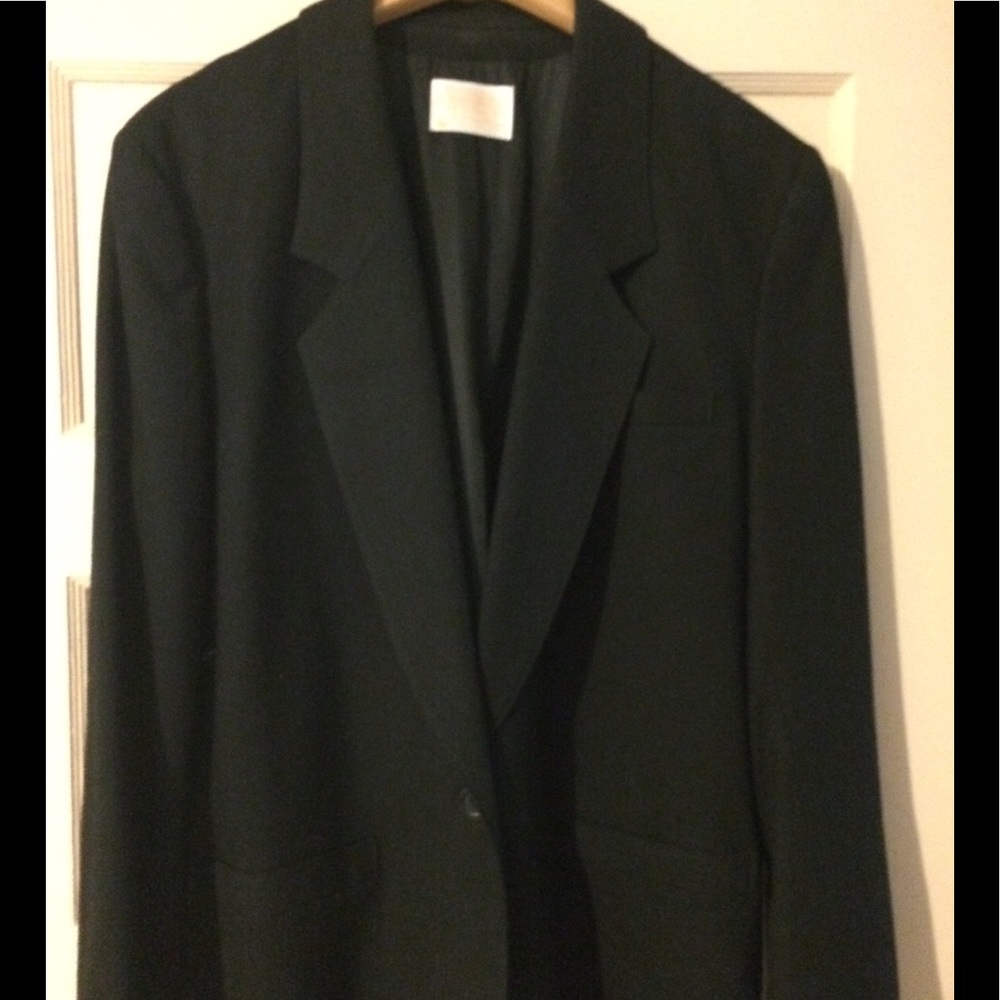 PENDLETON WOOL lined blazer in black