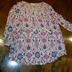 Sheer half sleeve top