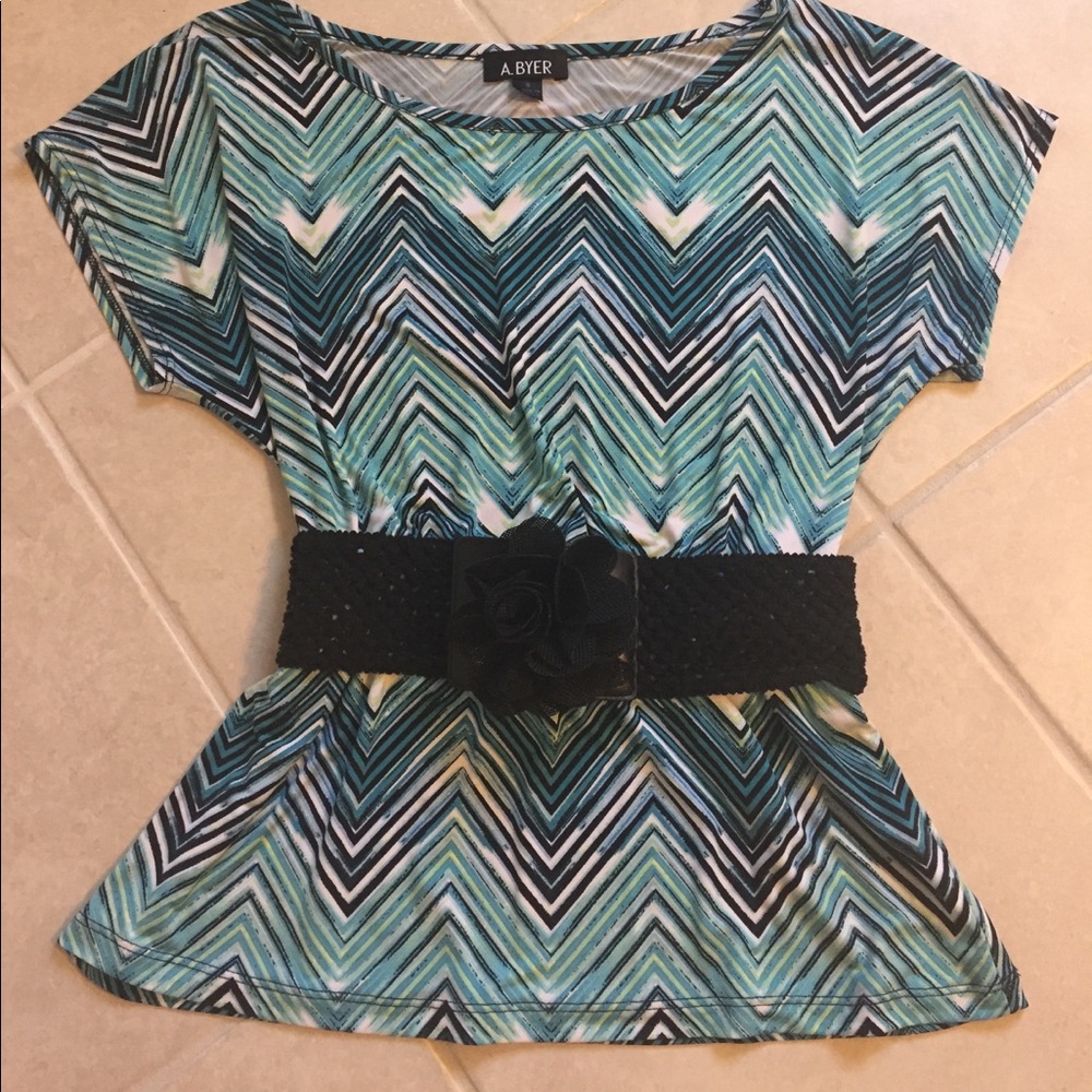 Blouse with belt