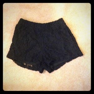 Mimi Chica black lace shorts