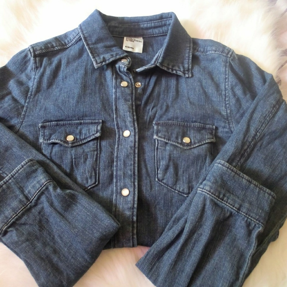 H&M Denim button up shirt