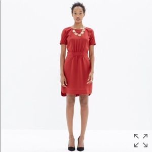 Madewell Silk Cinch-Waist Dress