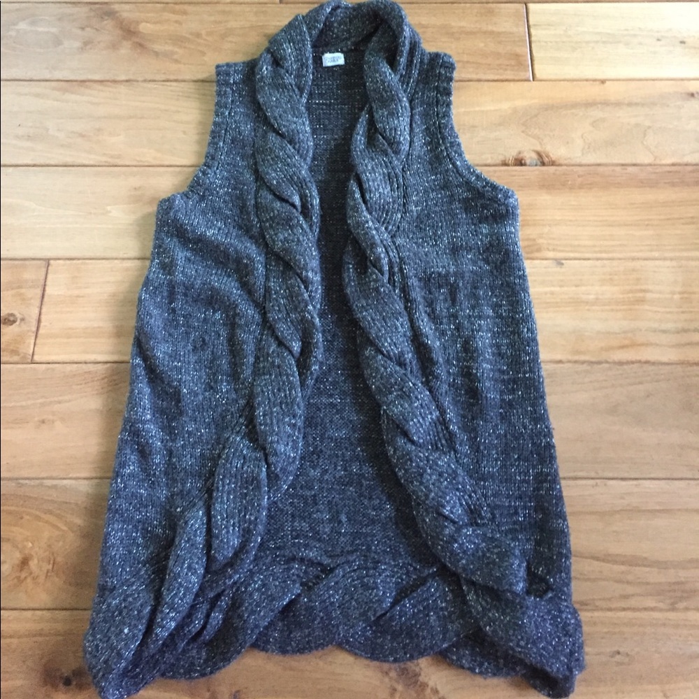Charming Charlie Sweater Cardigan Gray Size Small