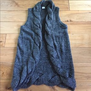 Charming Charlie Sweater Cardigan Gray Size Small