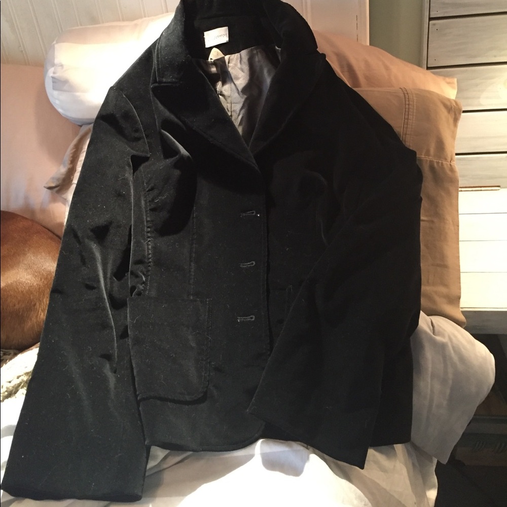 Black velvet blazer