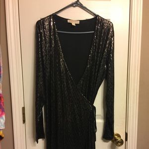 Michael Kors Sequin wrap dress