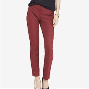 Express Red & Black Houndstooth Columnist pant
