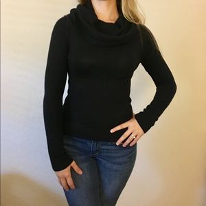 Black Cowl Neck Sweater