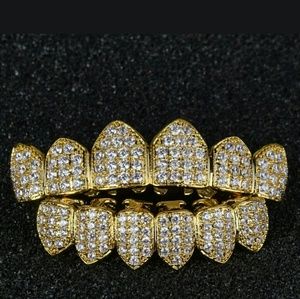 14K GOLD PLATED ICED OUT GRILLZ