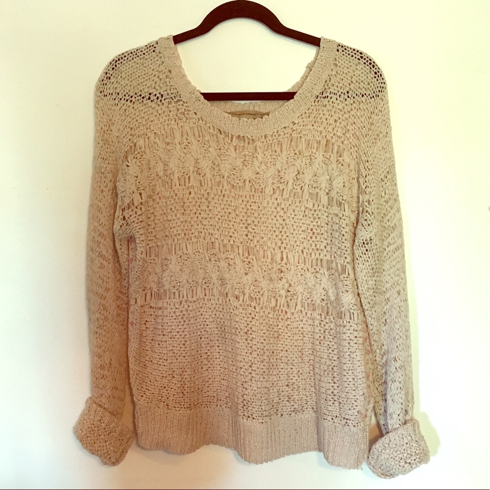 Crochet Sheer Back Sweater