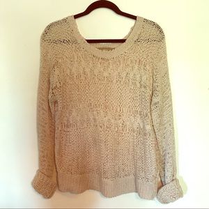 Crochet Sheer Back Sweater