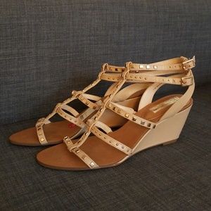 Tan wedge sandals