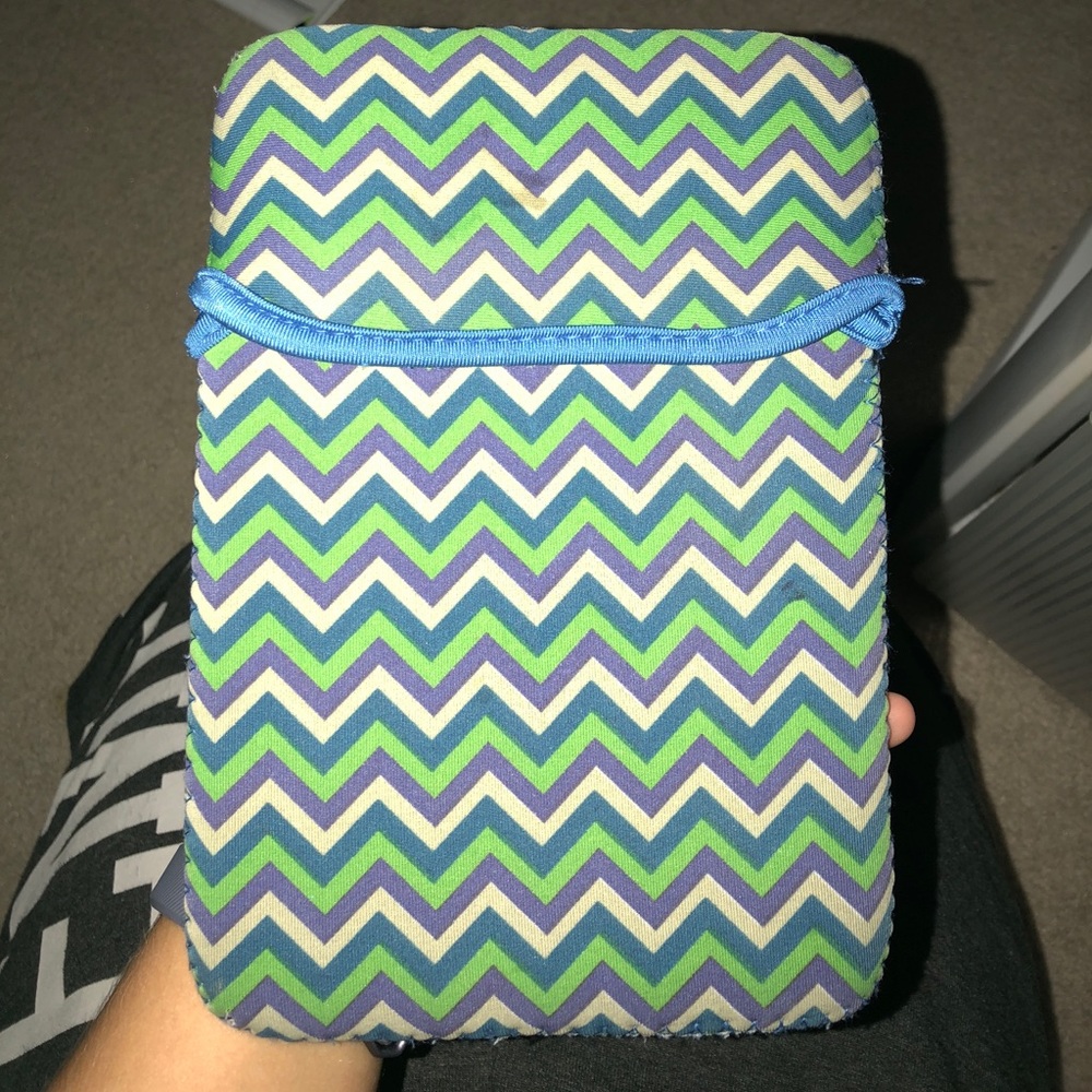 Green, blue and purple chevron iPad mini cover!!