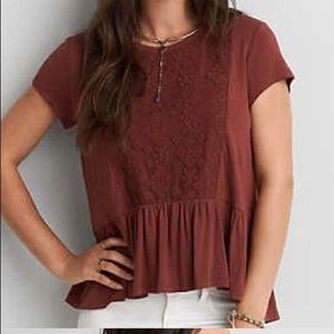 American Eagle Peplum Top