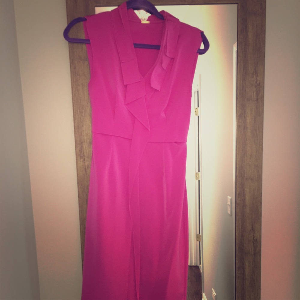 Tahari Elie Tahari hot pink dress size 2.