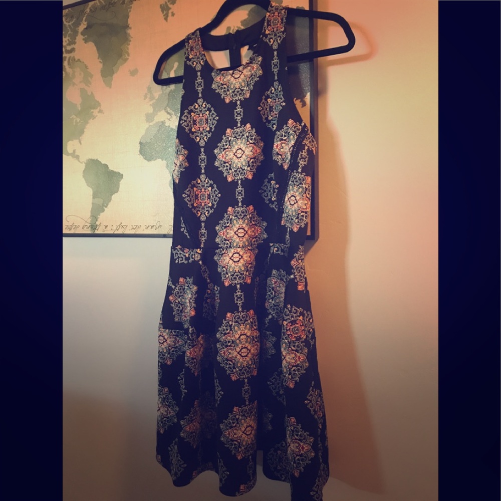 Black paisley dress