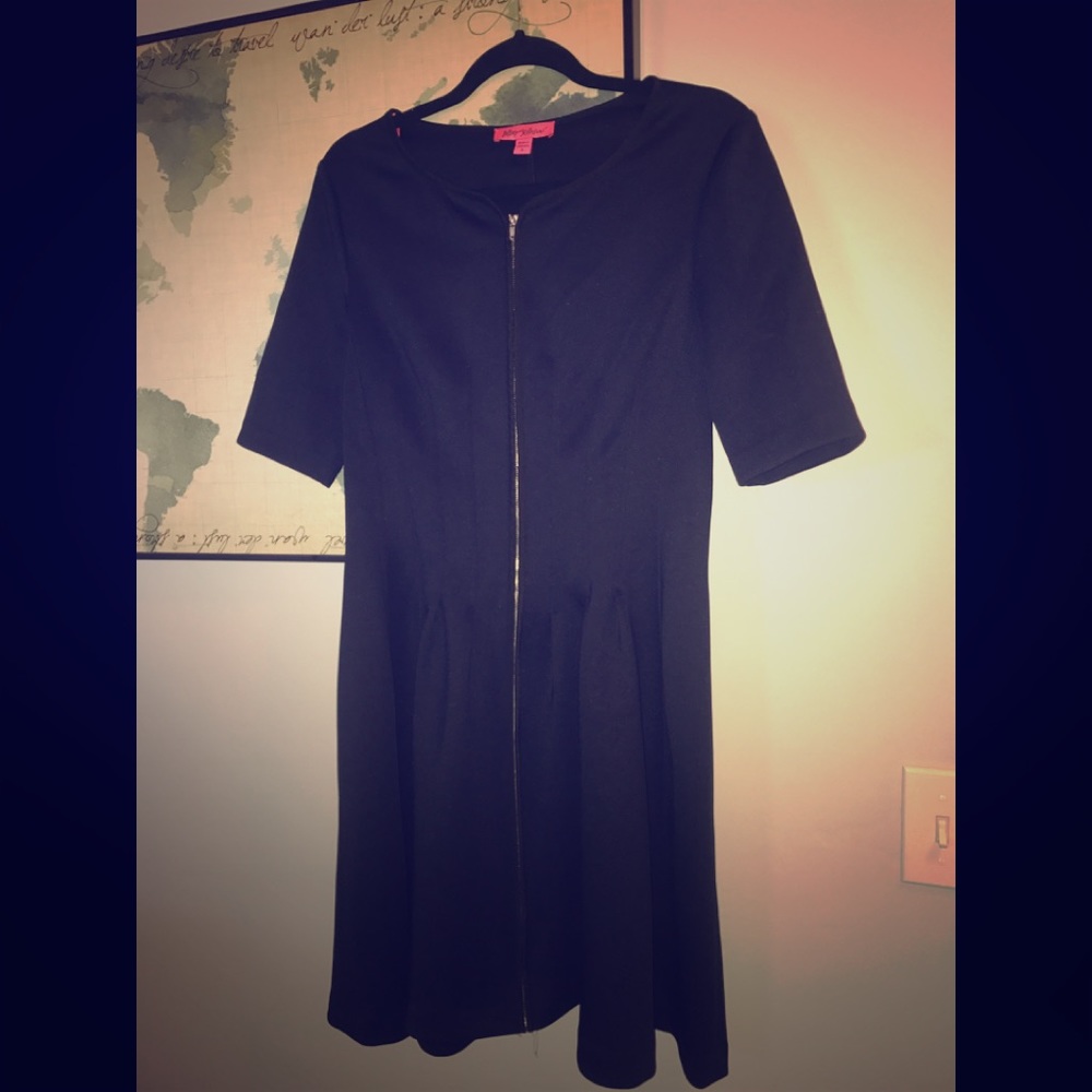 Betsy Johnson 3/4 sleeve blue dress