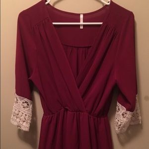 Red & Lace Dress