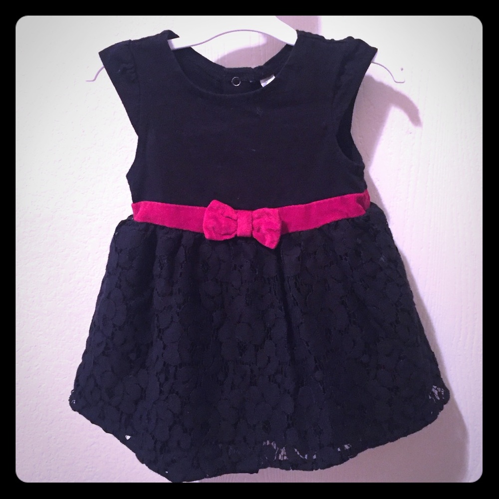 Baby Girl Black Lace Dress (3-6m)