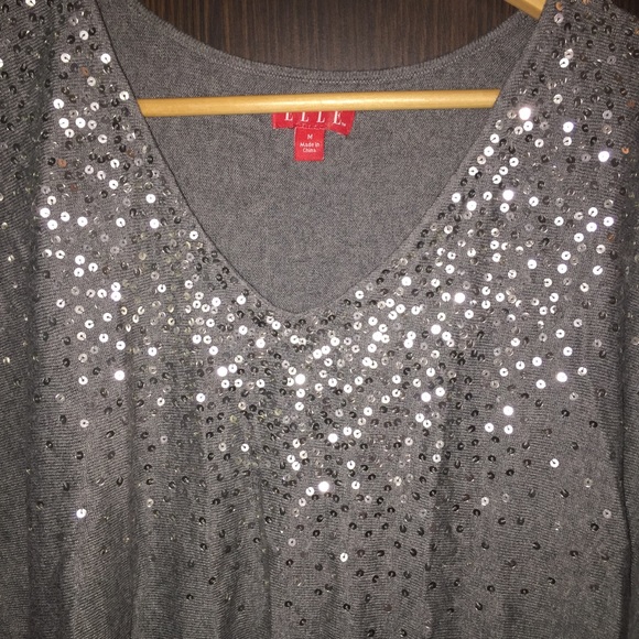 NWOT Gray sparkly sweater - Picture 2 of 3